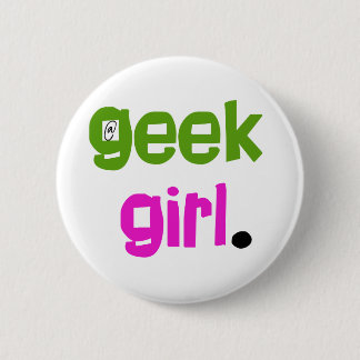 Geek Girl 6 Cm Round Badge