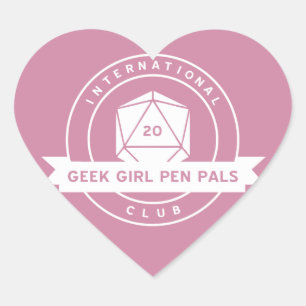 Geek Girl Pen Pals Valentine's Stickers