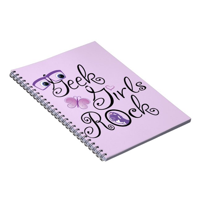 Geek Girls Rock Spiral Notebook (Right Side)