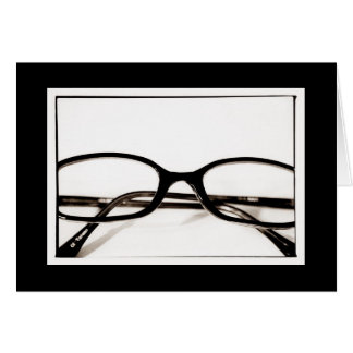 Geek Glasses Blank Card