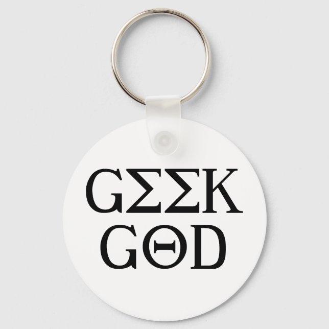 Geek God Key Ring (Front)