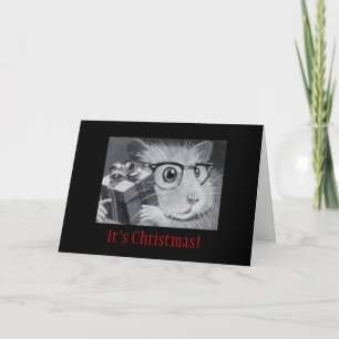 Geek Hamster Christmas Card