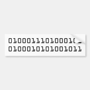 "GEEK" in binary code Bumper Sticker