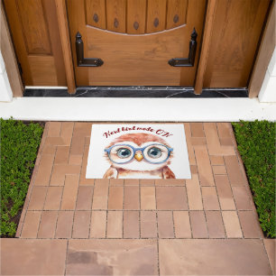 Geek Nerd Bird  Doormat