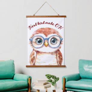 Geek Nerd Bird Hanging Tapestry