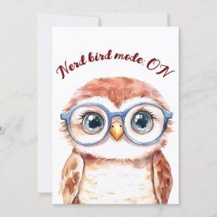 Geek Nerd Bird  Holiday Card