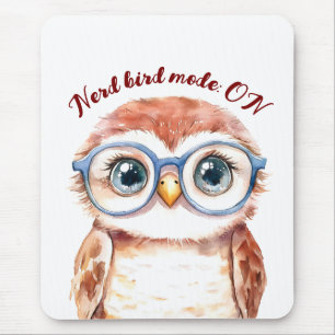 Geek Nerd Bird  Mouse Pad