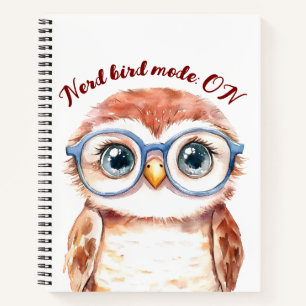 Geek Nerd Bird  Notebook