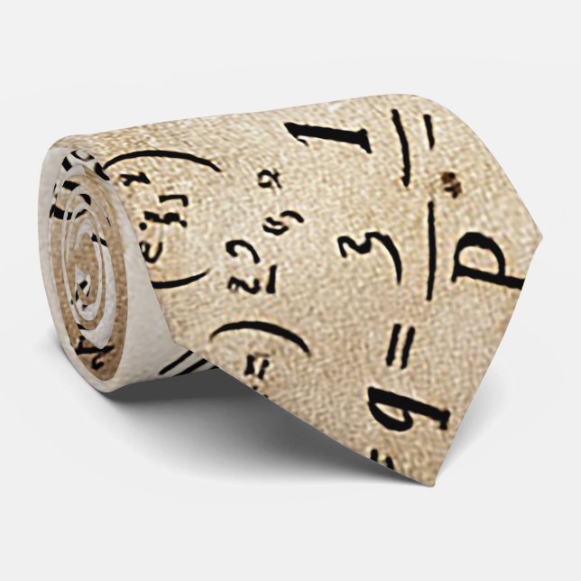 Geek Nerd Math Equations Math Teacher Tie (Rolled)