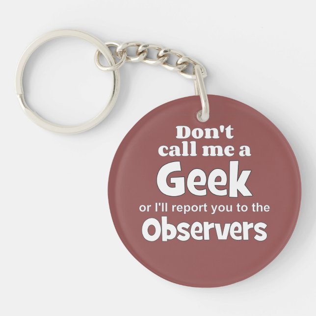 Geek Observers wf Key Ring (Front)
