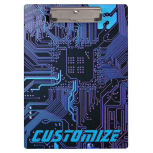Geek Out Custom PCB Blue Electronic Circuit Board Clipboard