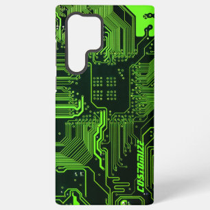 Geek Out Custom PCB Green Electronic Circuit Board Samsung Galaxy Case