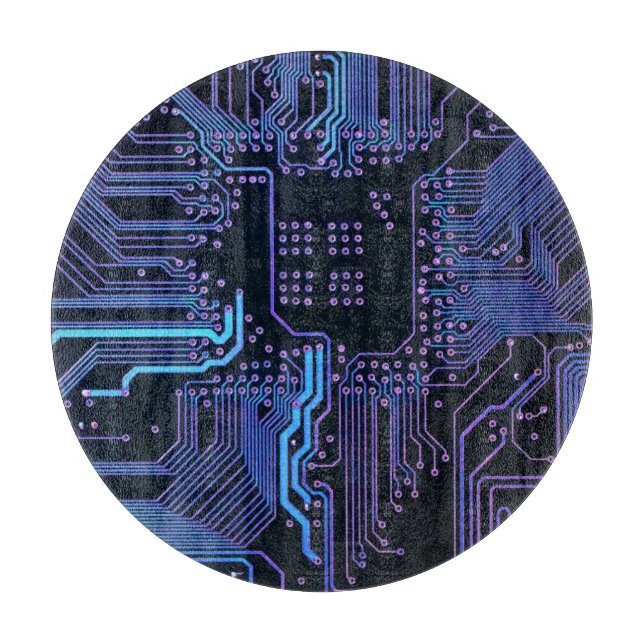 Geek Out Nerd PCB Blue Electronic Circuit Board  (Front)