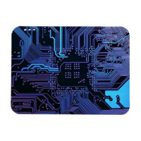 Geek Out Nerd PCB Blue Electronic Circuit Board