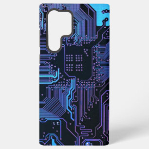 Geek Out Nerd PCB Blue Electronic Circuit Board  Samsung Galaxy Case
