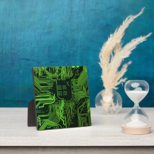 Geek Out Nerd PCB Green Electronic Circuit Board Plaque