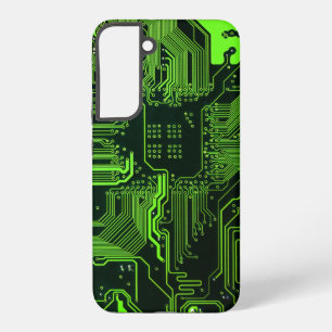 Geek Out Nerd PCB Green Electronic Circuit Board  Samsung Galaxy Case