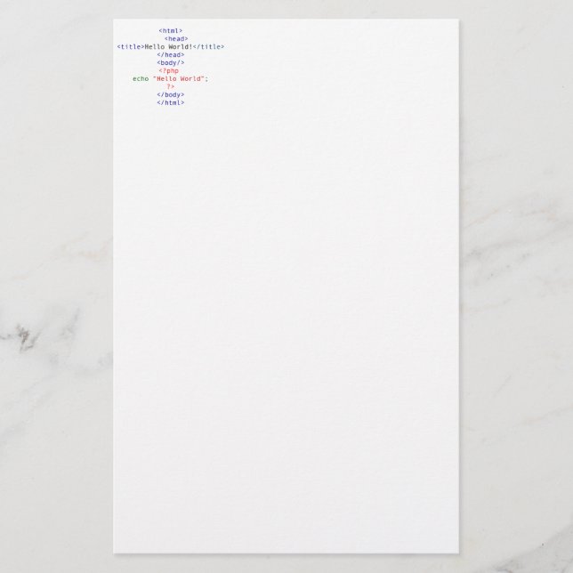 Geek php Greeting Stationery (Front)