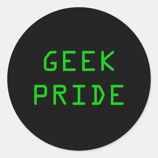 GEEK PRIDE CLASSIC ROUND STICKER (Front)