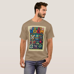 Geek Retro Gamer Pixel Art Arcade T-Shirt