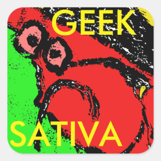 GEEK SATIVA SQUARE STICKER