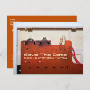 Geek Save the date 50th Birthday Postcard