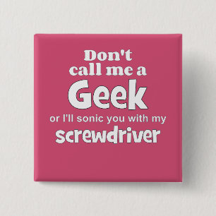 Geek screwdriver wf 15 cm square badge