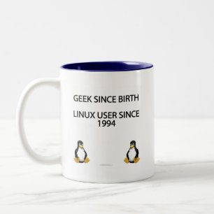 Geek since birth. Linux user since 1994. Two-Tone Coffee Mug
