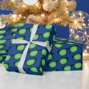 Geek Specs: Glasses with Binary Code Pattern Funny Wrapping Paper