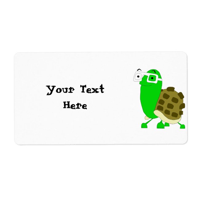 Geek Turtle Label Template (Front)