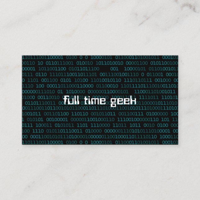 Geek Web Developer Computer Science Business Card (Front)