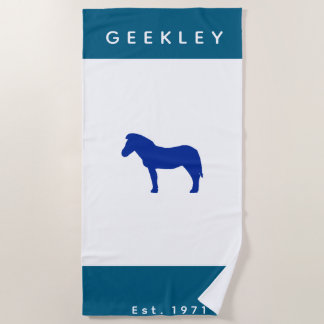 GEEKLEY marine logo beach towel