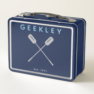 GEEKLEY small suitcase Metal Lunch Box