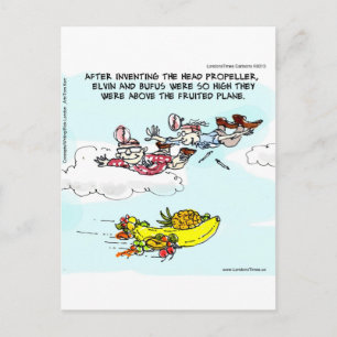 Geeks Above Fruited Plane Funny Postcard