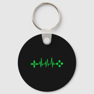 Geeks Heartbeat Gaming Key Ring