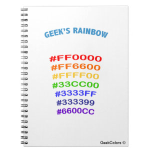 Geek's Rainbow Spiral Notebook