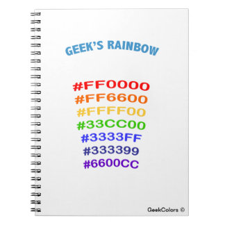 Geek's Rainbow Spiral Notebook