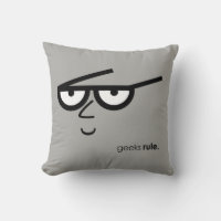 "Geeks Rule" Funny-looking Face with Eyeglasses