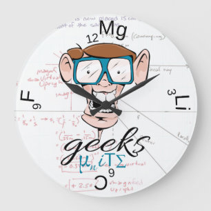 Geeks Unite Large Clock