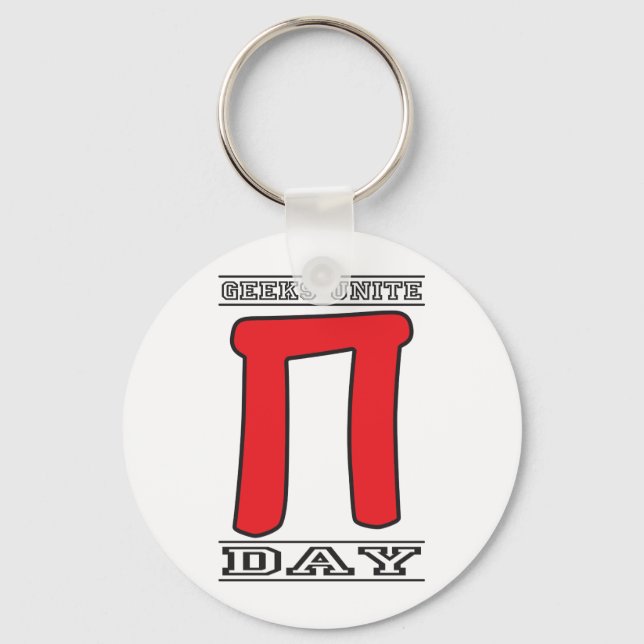 Geeks Unite Pi Day Key Ring (Front)