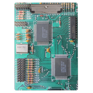 Geeky, circuit board, computer motherboard clipboard