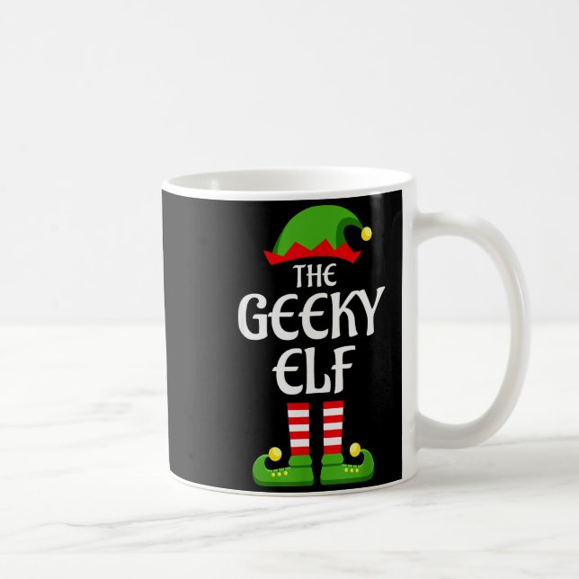 Geeky Elf Family Matching Group Christmas Geek  Coffee Mug (Right)