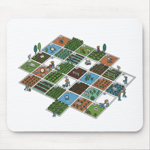 Geeky Farming Grid – Agriculture Meets AI Mouse  Mouse Pad