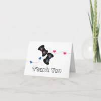Geeky Gamer Thank You Card Dark (Blue/Pink)