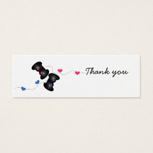 Geeky Gamer Thank You Mini Cards Dark (Blue/Pink)