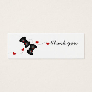 Geeky Gamer Wedding Thank You Mini Cards (Dark)