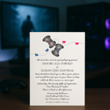 Geeky Gamers | Blue and Pink Wedding Invitation 