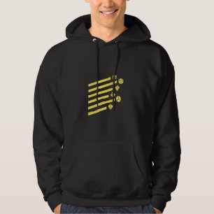 Geeky Geometric Yellow Polyhedral D20 Dice Set Hoodie