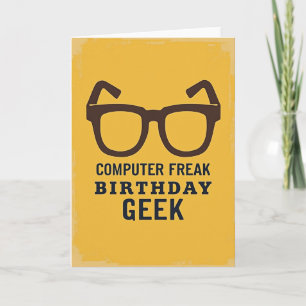 Geeky Glasses Birthday Card
