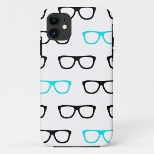 geeky glasses blue Case-Mate iPhone case